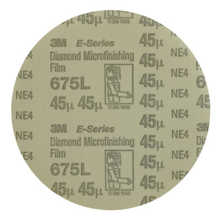 3M Diamond Microfinishing Film PSA Disc 675L, 45 Mic 5MIL, Gray, 6 in x1/2 in