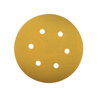 3M Hookit Gold Film Disc 255L, P100, 6 in x NH, D/F 6HL, Die 600HZ