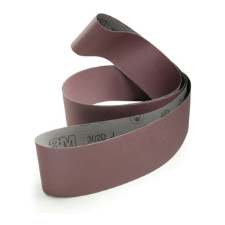 3M Cloth Belt 302D, P120 J-weight, 3 in x 118 in, Film-lok, Full-flex