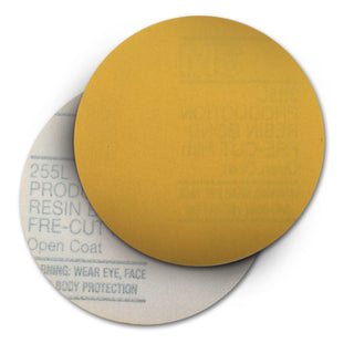 3M Hookit Gold Film Disc 255L, P500, 8 in x NH, Die 800L