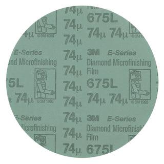 3M Hookit Diamond Microfinishing Film Disc 675L, 45 Mic 5MIL, Gray, 2in x NH