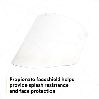 3M Clear Propionate Faceshield W96, 82700-00000, Molded