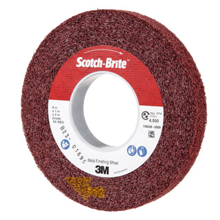 Scotch-Brite Metal Finishing Wheel, MF-WL, 5A Medium, 8 in x 1 in x 3
in