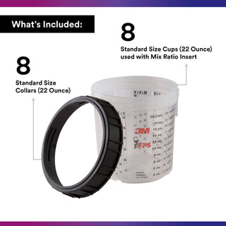 3M PPS Cup & Collar, 16001, Standard, 2 per carton