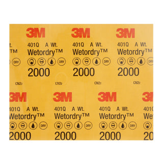 3M Wetordry Abrasive Sheet, 02020, 2000, 9 in x 11 in, 50 sheets per
carton