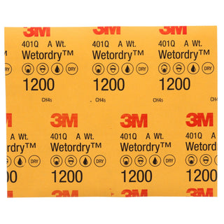 3M Wetordry Abrasive Sheet 401Q, 02033, 1200, 9 in x 11 in, 50 sheets
per carton