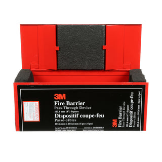 3M Fire Barrier Pass-Through Device PT4SD, 4 in Square