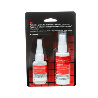 3M Quick Fix Adhesive Kit, 08224, 0.7 oz adhesive/2.0 oz acceleratorBottles