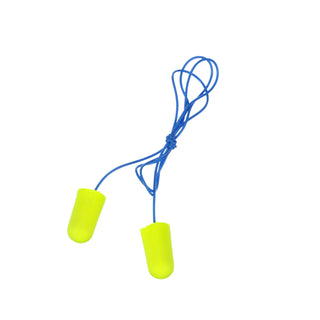 3M E-A-Rsoft Yellow Neons Earplugs 311-1251, Corded, Poly Bag, LargeSize