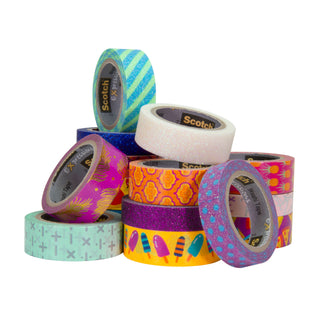 Scotch® Expressions Washi Tape C314-PUR, .59 in x 393 in (15 mm x 10 m)Purple