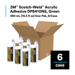 3M Scotch-Weld Acrylic Adhesive DP8410NS, Green, 490 mL Duo-Pak