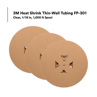 3M Heat Shrink Thin-Wall Tubing FP-301-1/16-CR-1000', 1000 ft Lengthper spool