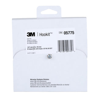 3M Hookit Disc Pad 05775, 5 in x 3/4 in 5/16-24 External