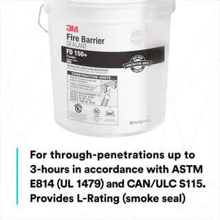 3M Fire Barrier Sealant FD 150+, Limestone, 4.5 Gallon (Pail), Drum