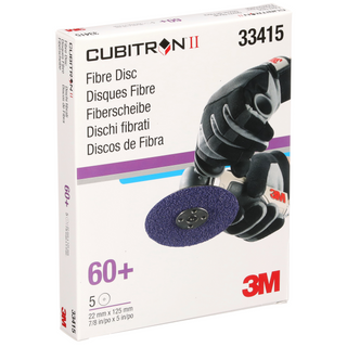 3M Cubitron II Abrasive Fibre Disc, 33415, 5 in x 7/8 in (125mm x
22mm), 60+