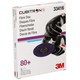 3M Cubitron II Abrasive Fibre Disc, 33416, 5 in X7/8 in (125mm X
22mm), 80+