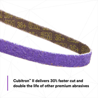 3M Cubitron II File Belt, 33443, 36+, 1/2 in x 18 in (12.7 mm x 457.2mm)