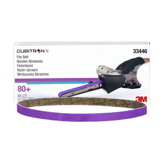 3M Cubitron II File Belt, 33446, 80+, 1/2 in x 18 in (12.7 mm x 457.2mm)