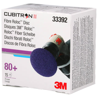 3M Cubitron II Roloc Fibre Disc 786C, 33392, 3 in (75 mm), 80+