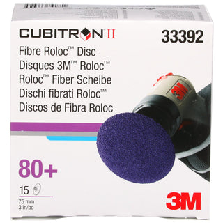 3M Cubitron II Roloc Fibre Disc 786C, 33392, 3 in (75 mm), 80+