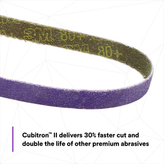 3M Cubitron II File Belt, 33440, 80+, 10 mm x 330 mm (3/8 in x 13 in)