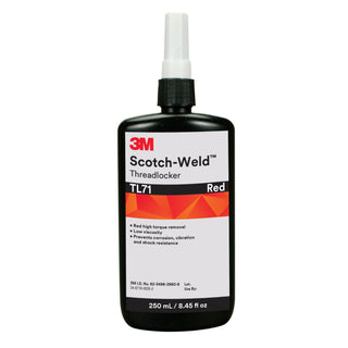 3M Scotch-Weld Threadlocker TL71, Red, 250 mL Bottle