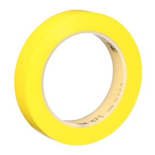 3M Vinyl Tape 471, Yellow, 3/4 in x 36 yd, 5.2 mil, 48 Roll/Case