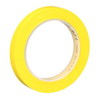 3M Vinyl Tape 471, Yellow, 1/2 in x 36 yd, 5.2 mil, 72 Roll/Case