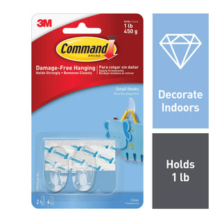 Command Small Clear Hooks 17092CLR-ES