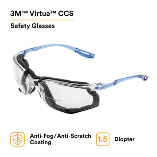 3M Virtua CCS Protective Eyewear with Foam Gasket