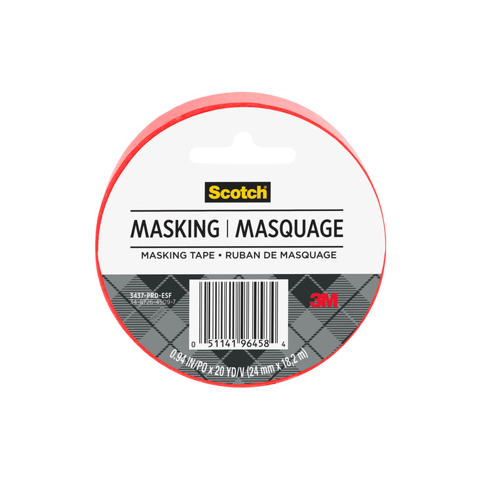 Scotch® Expressions Masking Tape, 3437-PRD-ESF, Primary Red