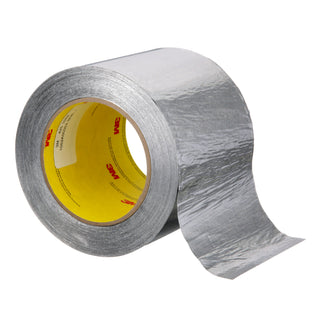 3M Aluminum Foil Tape 425, Silver, 4 in x 60 yd, 4.6 mil, 2 rolls percase