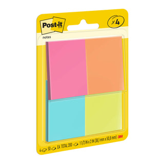 Post-it® Notes 653-4AF, 1 3/8 in x 1 7/8 in (34.9 mm x 47.6 mm)