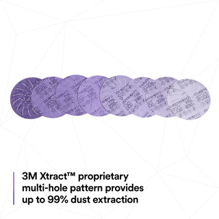 3M Xtract Cubitron II Film Disc 775L, 220+, 6 in, Die 600LG