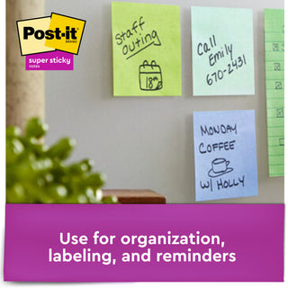 Post-it® Super Sticky Recycled Notes 654-6SST