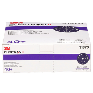 3M Cubitron II Hookit Clean Sanding Abrasive Disc, 31370, 6 in, 40+
grade