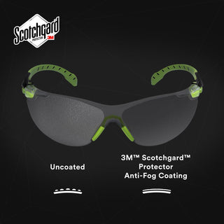 3M Solus 1000-Series Safety Glasses S1201SGAF, Green/Black