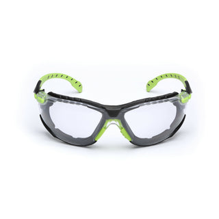 3M Solus 1000-Series Safety Glasses S1201SGAF-KT, Kit, Foam, Strap,Green/Black