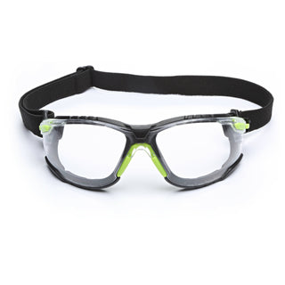 3M Solus 1000-Series Safety Glasses S1201SGAF-KT, Kit, Foam, Strap,Green/Black