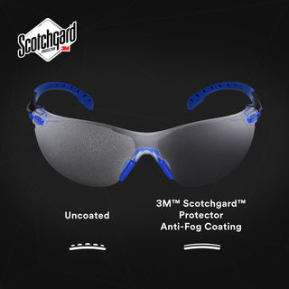 3M Solus 1000-Series Safety Glasses S1101SGAF, Black/Blue