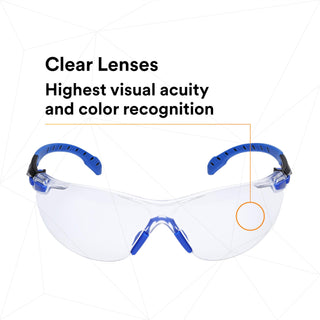 3M Solus Safety Glasses 1000-Series S1101SGAF-KT, Kit, Foam, Strap,
Black/Blue