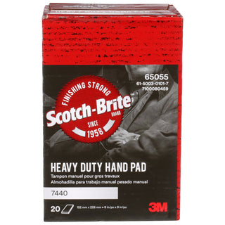 Scotch-Brite Heavy Duty Hand Pad 7440, HP-HP, A/O Medium, Tan, 6 in x 9 in