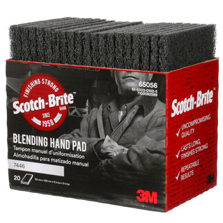 Scotch-Brite Blending Hand Pad 7446, HP-HP, SiC Medium, Gray, 6 in x 9 in