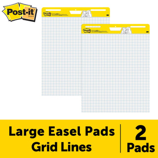 Post-it® Super Sticky Easel Pad 560, 25 in x 30 in sheets, White withGrid