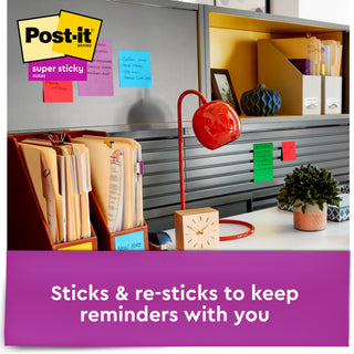 Post-it® Super Sticky Notes 654-15SSMULTI