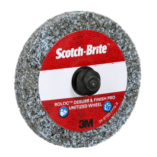 Scotch Brite Roloc Deburr & Finish PRO Unitized Wheel, DP-UR, 4C Medium+, TR