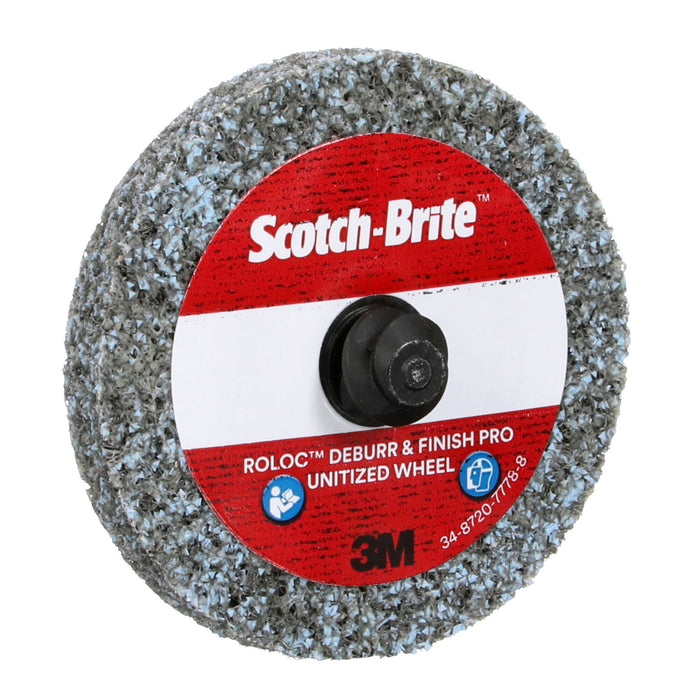 Scotch Brite Roloc Deburr & Finish PRO Unitized Wheel, DP-UR, 4C Medium+, TR