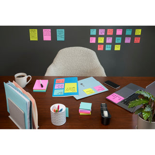 Post-it® Super Sticky Notes 654-12SSMIA, 3 in x 3 in (76 mm x 76 mm)