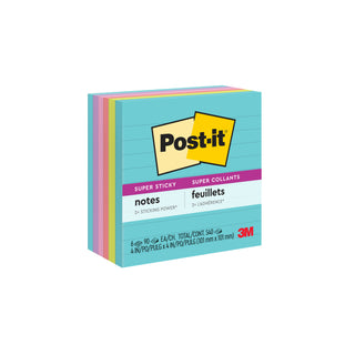 Post-it® Super Sticky Notes 675-6SSMIA, 4 in x 4 in (101 mm x 101 mm)