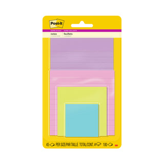 Post-it® Super Sticky Notes 4622-SSMIA, Multi Sizes, Supernova Neons Collection